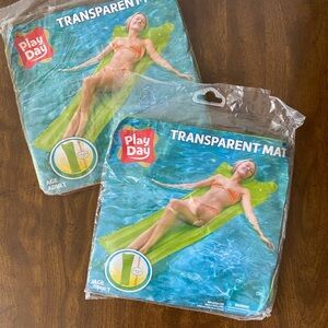 Play Day Transparent Pool Floats Set of Two NWT
